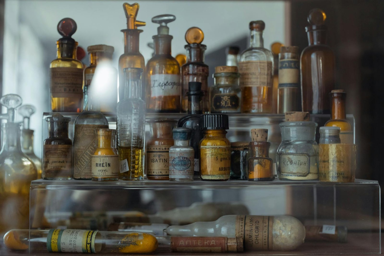 Amber glass refillable PrimaGround bottles